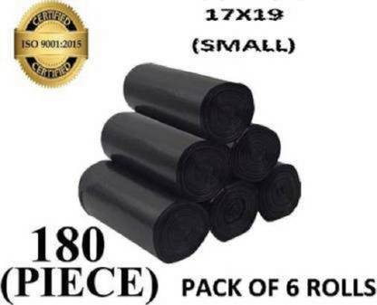 Vruta DUSTBIN BAG ROLL SIZE -17*19[6 ROLL] Small 10L L Garbage Bag  Pack Of 180