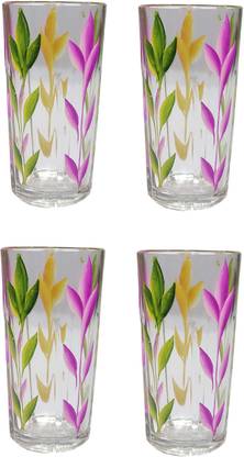 BBS OVERSEAS (Pack of 4) BBS GLASS MULTI ( PACK OF 4 ) Glass Set Water/Juice Glass