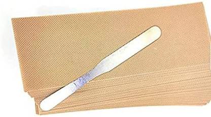 twirey Waxing Strips Plain Without Wax With Plastic Handle Steel Spatula Easy & Safe - Pack Of 80 Strips Strips