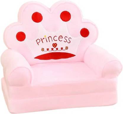 Tozy Cute Little Princess Super Soft Plush Cushion Sofa Cum Bed And Chair For Kids Seating  - 56 cm