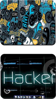 nik city store Best Cycle with Hacker printed mouse pad | game printed mouse pad | mouse pads for boys Mousepad | pack of 2 Mousepad