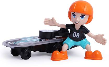 Toy Creation Toys for Kids| Skating Stunt boy with Sliding Plate| Automatic Moving, Running and Performing Stunts.
