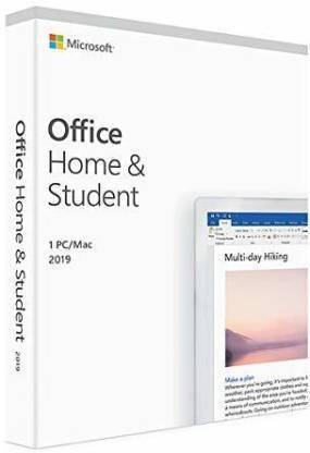 MICROSOFT Office Home and Student 2019, One-Time Purchase - Lifetime Validity, 1 Person, 1 PC or Mac (Activation Key Card)