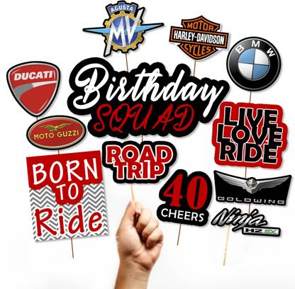 Suruchi Strokes Biker Hand Prop Photo Booth Board