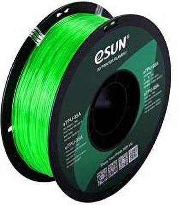 eSUN TPU-95A Transparent Green 1.75mm 3D Printing Filament, Twinkling Compatible Dimensional Accuracy +/- 0.03mm, 1Kg Spool 3D Printer Filament