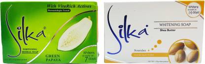SILKA Green Papaya whitening Herbal Soap With Shea Butter Whitening soap
