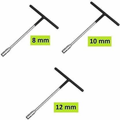 Qualigen T Spanner Set of 3-8 mm, 10 mm and 12 mm Spanners Socket Set
