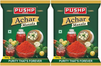 Pushp Brand Achar Masala Pouch (Pack of 2, 500gm in Each Pack)