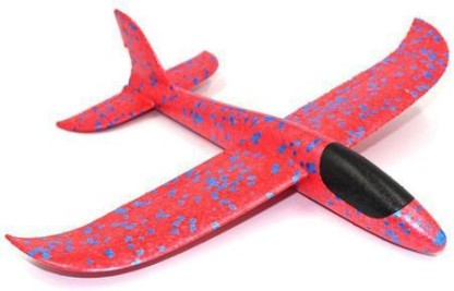 Flying Aircraft OPC Square Large Hand Throwing LED Foam Plane Multicolor Outdoor Sport Game Toys Dual Flight Mode Aeroplane Gliders Pack of 1 Birthday Party Gifts Gifts for Kids