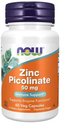 Now Foods Zinc Picolinate, 50 mg, 60 Veg Capsules