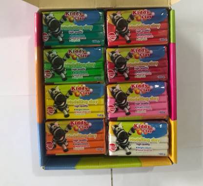 Kiddy Clay Modelling Clay - 24 Pieces Set - D-3840-24 Art Clay