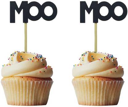 Festiko TM Old MacDonald Had A Farm Theme Moo Moo Cake Topper