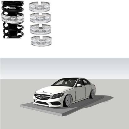 Roger Mercedes C250 Car Suspension TPU Buffer for Increasing Car Height - 4 Pieces Car Suspension Kit