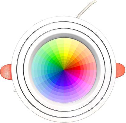 Nightstar 9 Watt 3 Colour in 1 Ceiling Light (Green, Purple , Sky Blue) Pack of 1 Recessed Ceiling Lamp