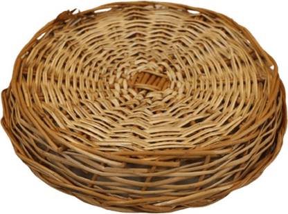 scissors craft Multipurpose bamboo Basket round shape Bamboo Fruit & Vegetable Basket