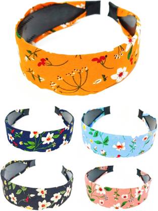 Myra Collection Flower Wide Head wrap Knot Band Elastic Hair Accessories for Women Hair Band