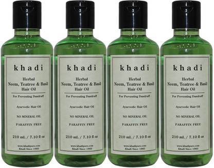 KHADI Herbal Neem, Teatree & Basil  Hair Oil