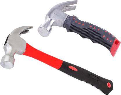 Gambit Hammers Combo Of Mini Hammer Straight Claw Hammer Carpenter Mini Claw Hammer Straight Claw Hammer & Hammer FIBREGLASS-NAIL-HAMMER- Heavy Duty Fiberglass Nail Hammer with Grip Curved Claw Hammer Curved Claw Hammer