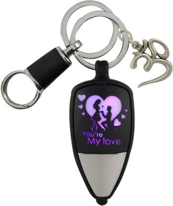 SHOKY LOOKS You are My Love Cuple Multicolor Love Light with Push Button for Loves Birds Enhance your loved with perfect gift wrap along with Best Quality Hanging Hock With Shandar Om Key Chain