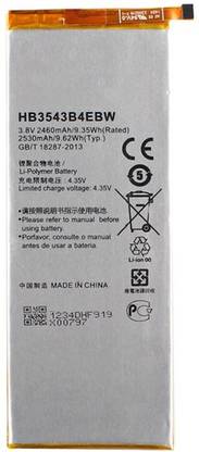 Welzone Mobile Battery For  Huawei HB3543B4EBW Battery for Huawei Ascend P7 L07 L09 L00 L10 L05 L11 Phone (2460mAh)