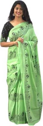 Geometric Print Ikkat Pure Cotton Saree