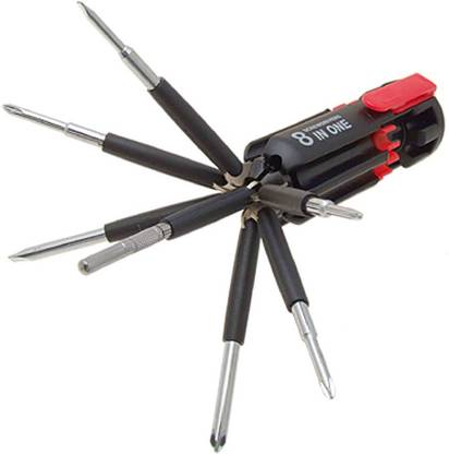 DUMDAAR Torch screwdriver 8 in 1 multifunction Combination Screwdriver Set