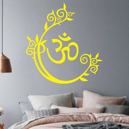 MMD DECORATION (Size:- 16" X 24") Om shanti Om Wall Art Wall Stencil (Pack of 1, Devotee Pattern) Reusable Wall Painting Stencil for Home Decoration Wall Stencil Wall Stencil Stencil