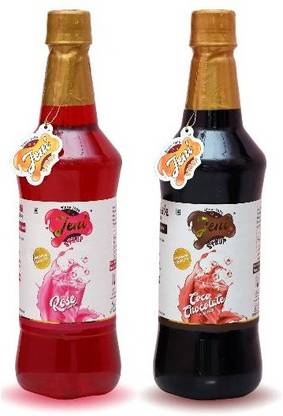 jeni Premium Milk Rose, Coco Chocolate Sharbat [Pack of 2 Flavors] Rose, Coco Chocolate