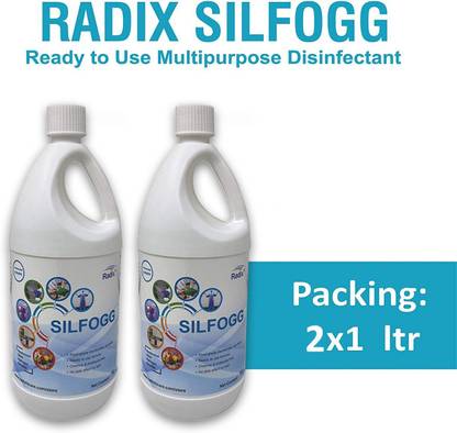 Radix SILFOGG: All-Purpose Ready to use Accelerated Silver Hydrogen Peroxide based Eco-friendly Disinfectant Solution for Human Skin/Vegetable wash/Home Disinfection (Pack of 2, 2x1 Ltr)