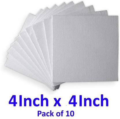 SKYHawk 4 Inch x 4 Inch Cotton Medium Grain Board Canvas (Set of 10)