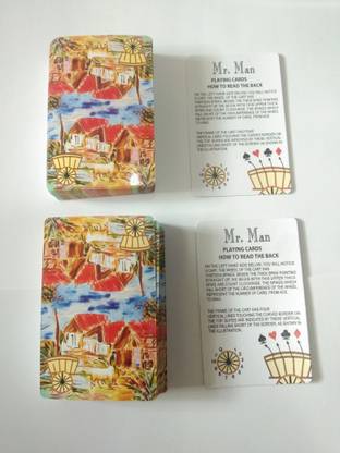 R.s.Magic Tricks Spy Mr. Man (Pack of 2 Deck) Cheating Playing Card Marked Card Magic Multi Color