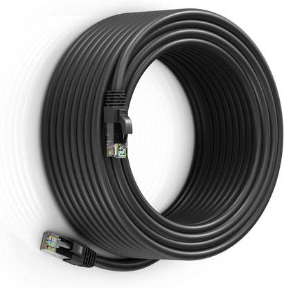 Fedus LAN Cable 100 M Ethernet Cable CAT6 Cable Network/High Speed Internet Cable, 100Meter Black