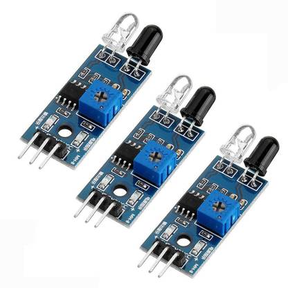 geeta enterprises (Pack of 3) IR Proximity Sensor for line follower and Obstacle sensing Robots Security Circuit and Motion Detector Electronic Hobby Kit