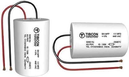 TIBCON Hi Quality 2Unit fan capacitor 2.5 MFD, 440 VAC ceiling fan capacitor Electronic Components Electronic Hobby Kit