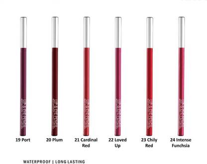 न्यू.यू Water Proof and Long Lasting Eye Liner Pack Of 6 10.5 g