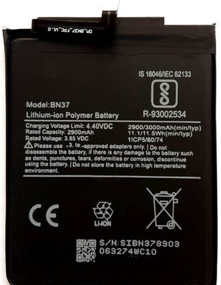 Full Energy Mobile Battery For  Xiaomi Redmi 6, 6A,M1804C3DG,M1804C3DH,M1804C3DI,M1804C3CG,M1804C3CH,M1804C3CI, BN37