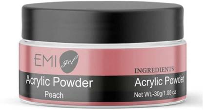 Gleevia Acrylic Powder | Crystal Nail Art Tip Builder Peach Acrylic Nail Powder 30g