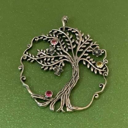 Fourseven Wishing Tree Cubic Zirconia Sterling Silver Pendant