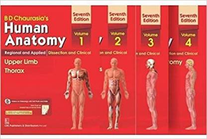 Human Anatomy By B D Chaurasia's 7th Edition (Set Of 4 Books) Vol-1,2,3&4 (Paperback, BD Chaurasia's) Paperback – 1 January 2017 By BD Chaurasia (Author)