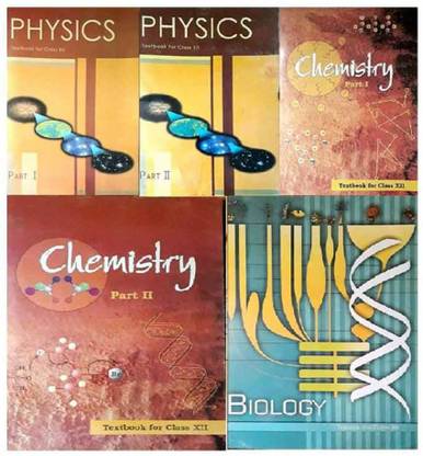 Ncert इंग्लिश क्लास 12 फिज़िक्स केमिस्ट्री बायो सेट ऑफ 5 बुक्स