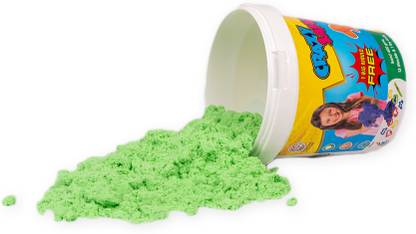 RATNA'S Crazy sand 400 grams(Green).A smooth and soft sand play toy for kids with moulds. Art Clay