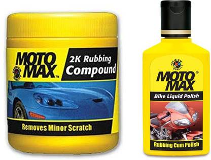 Motomax 1 2k Rubbing Compound 100 gm., 1 Liquid Bike Polish 50 ml. Combo