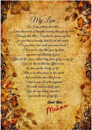 Midas Craft I Love You Mehan ….02 Love Letter Greeting Card