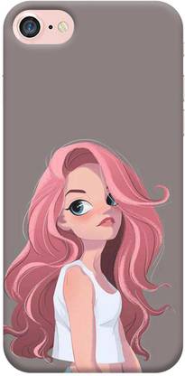 NDCOM Back Cover for Apple iPhone 8 Animated Cute Girl Printed