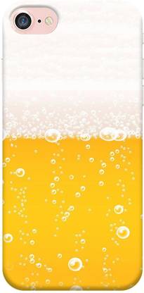 NDCOM Back Cover for Apple iPhone 8 Closeup Glass Of Beer With Foam Printed