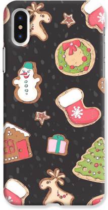 NDCOM Back Cover for Apple iPhone X Cristmas Decorating Printed