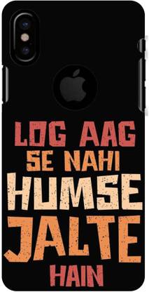 NDCOM Back Cover for Apple iPhone X Logo Cut Log Aag Se Nahi Humse Jalte Hai Attitude Quote Printed