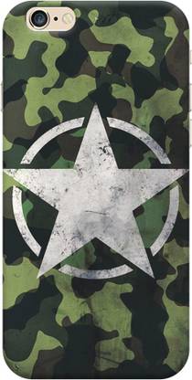 NDCOM Back Cover for Apple iPhone 6 Plus Military Camouflage Star Printed