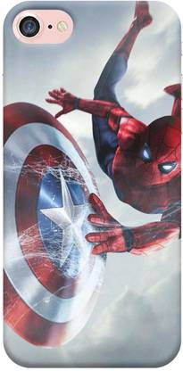 NDCOM Back Cover for Apple iPhone 7 Captain America Shield Spiderman Printed