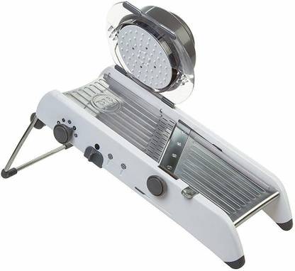 Fixoria Mandoline Slicer Stainless Steel Vegetable Julienner Built-in Adjustable Safe Blades Grater - Veggie Slicer Food - Slicer Mandoline Cutter - Vegetable Cutter With Safety Hand Vegetable & Fruit Grater & Slicer